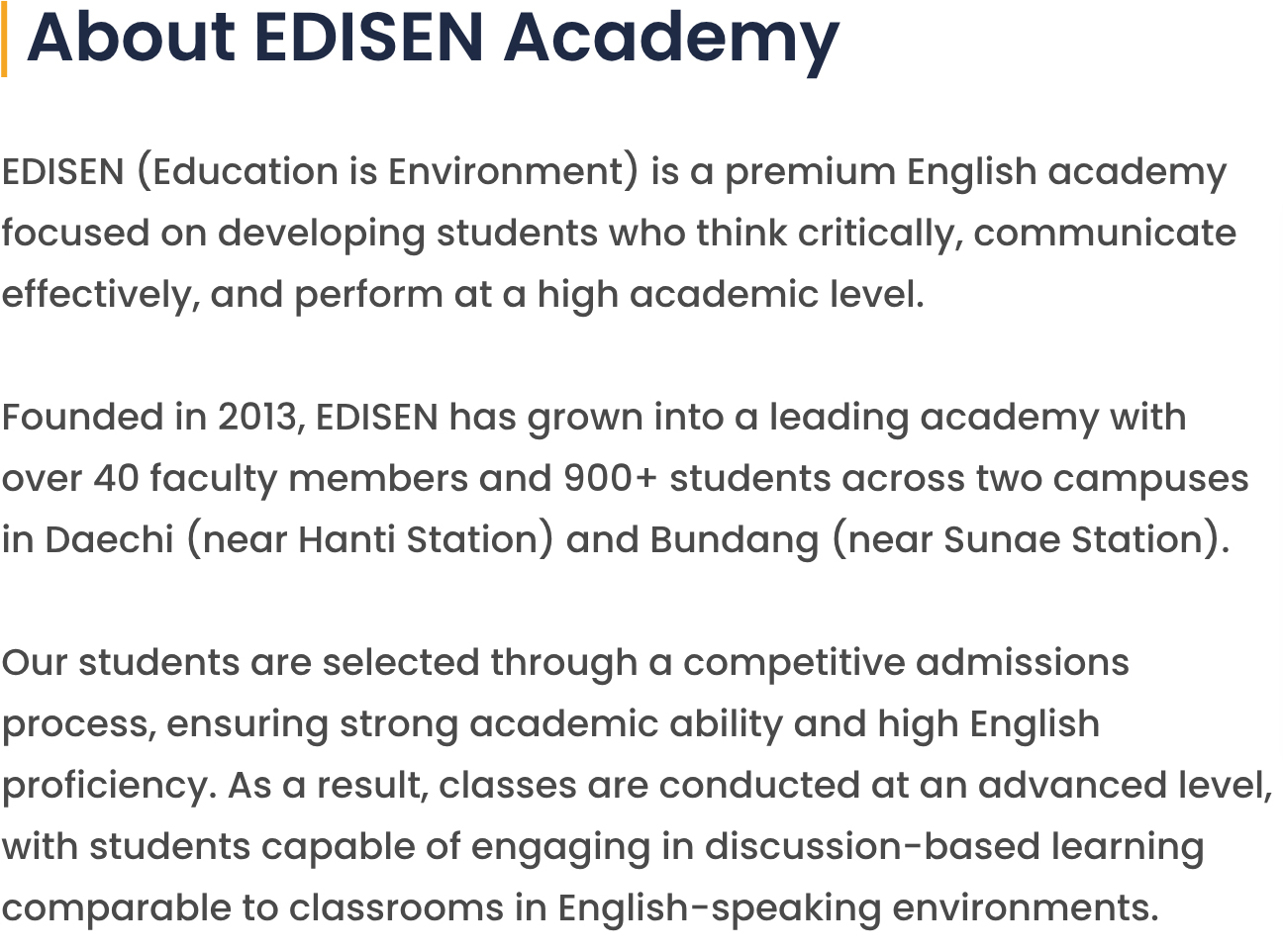 About EDISEN Academy